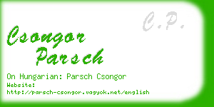 csongor parsch business card